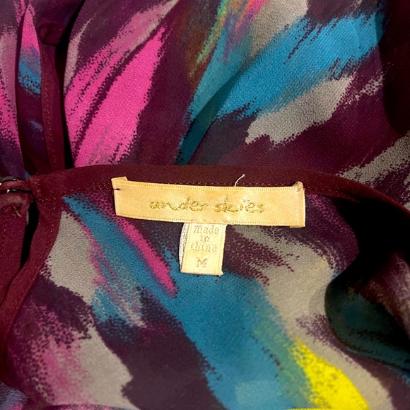 Abstract Print Sheer Tank Top - Picture 3 of 3